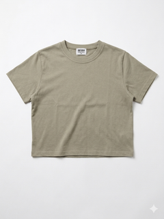 Boxy Short-Sleeve Tee 100% Cotton
