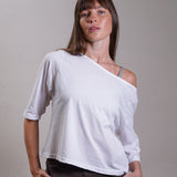 Off-Shoulder Jersey Slouch Top 100% Cotton