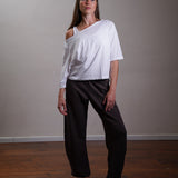 Off-Shoulder Jersey Slouch Top 100% Cotton
