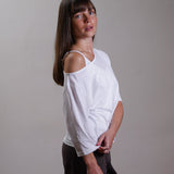 Off-Shoulder Jersey Slouch Top 100% Cotton