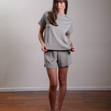 Boxy Short-Sleeve Tee 100% Cotton