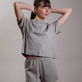 Boxy Short-Sleeve Tee 100% Cotton