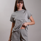 Boxy Short-Sleeve Tee 100% Cotton