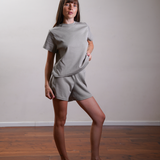 Boxy Short-Sleeve Tee 100% Cotton