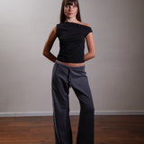 Asymmetric Jersey Top 100% Cotton