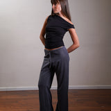 Asymmetric Jersey Top 100% Cotton