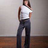 Asymmetric Jersey Top 100% Cotton