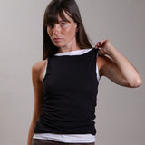 Boat Neck Jersey Tank 100% Cotton