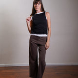 Boat Neck Jersey Tank 100% Cotton