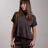 Boxy Short-Sleeve Tee 100% Cotton