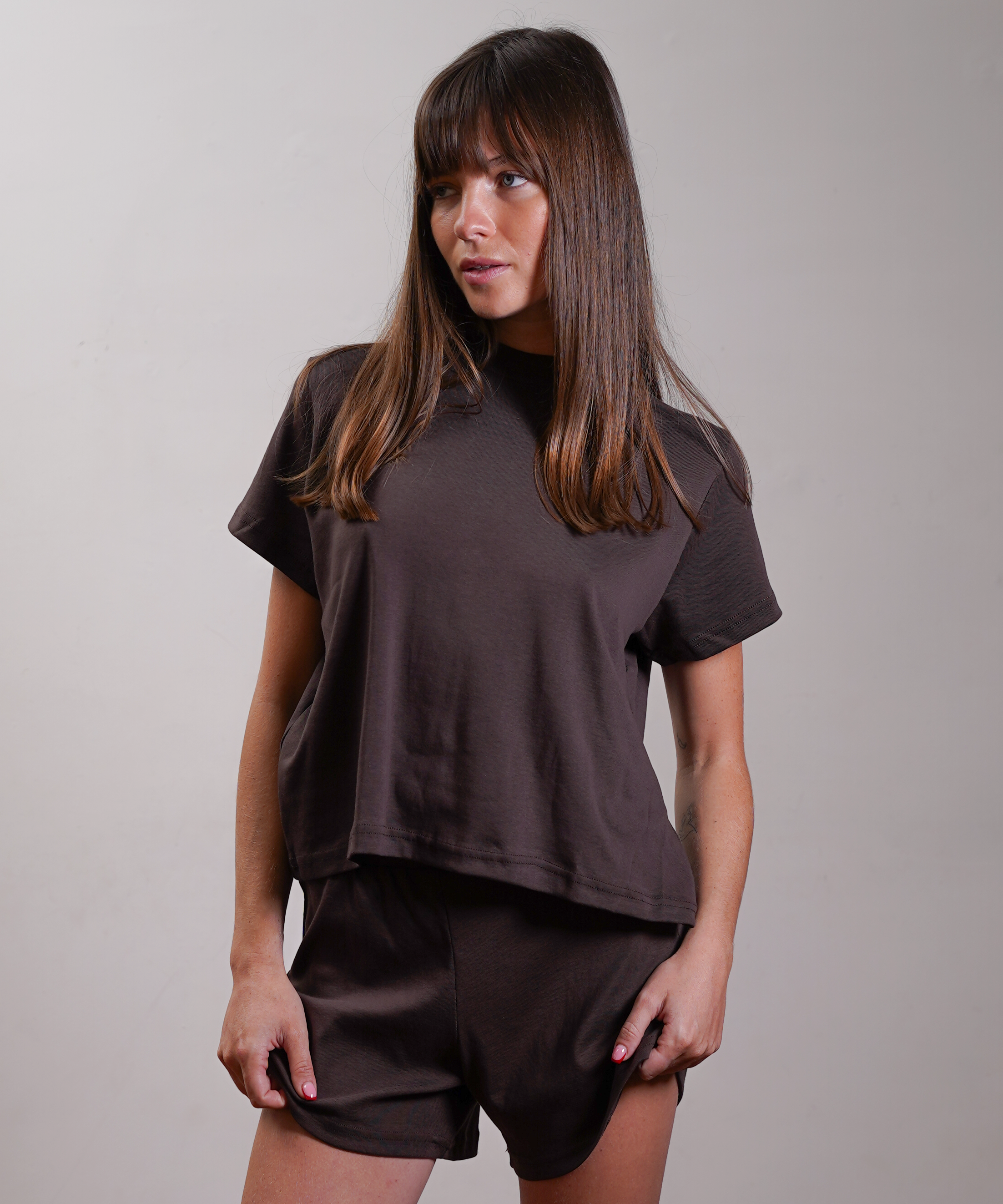 Boxy Short-Sleeve Tee 100% Cotton
