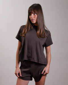 Boxy Short-Sleeve Tee 100% Cotton
