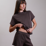 Boxy Short-Sleeve Tee 100% Cotton