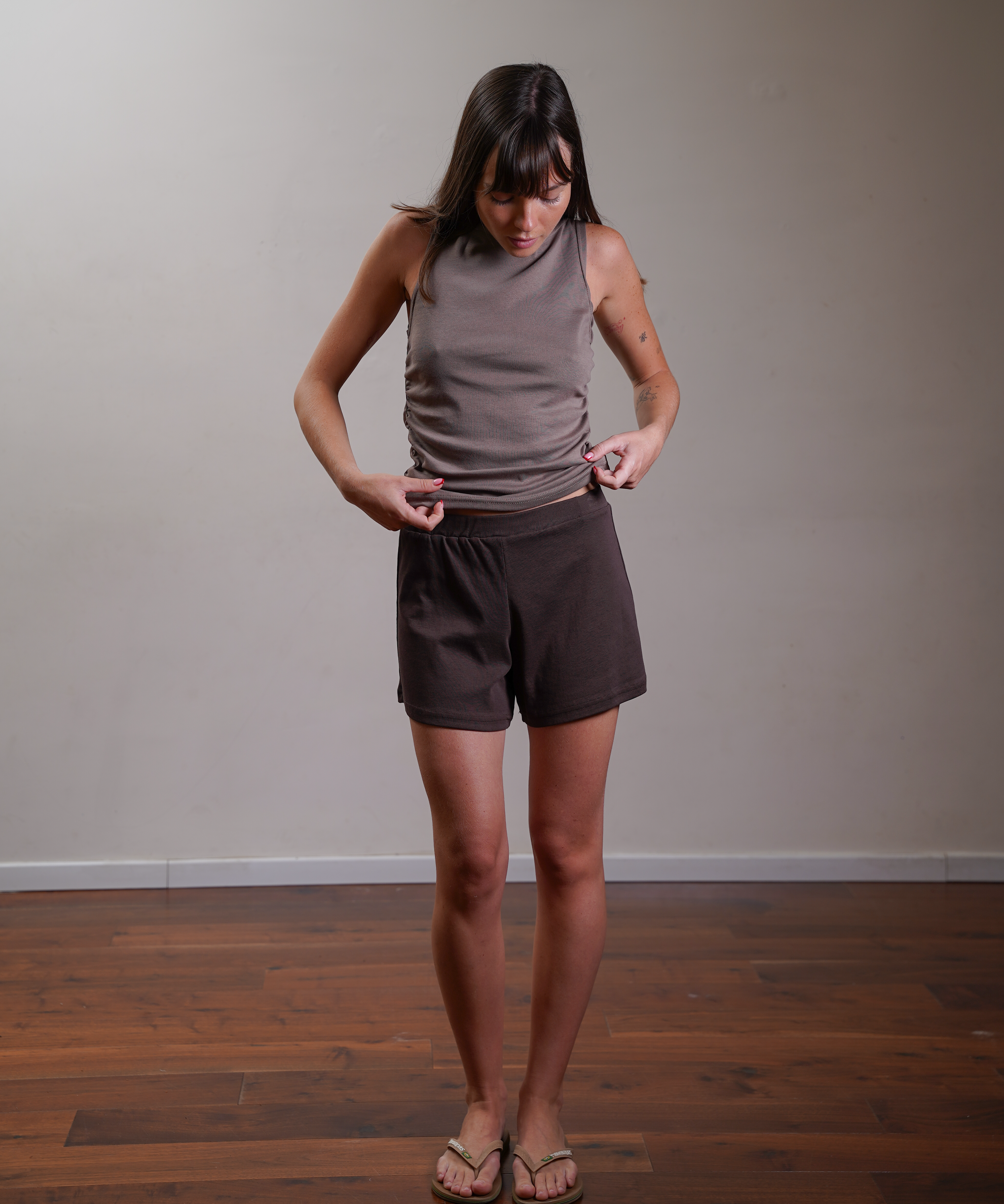 Gathered Tank 100% Cotton