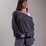 Oversized Off Shoulder Top 100% Cotton