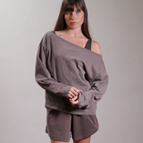 Oversized Off Shoulder Top 100% Cotton