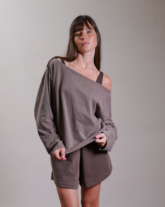 Oversized Off Shoulder Top 100% Cotton
