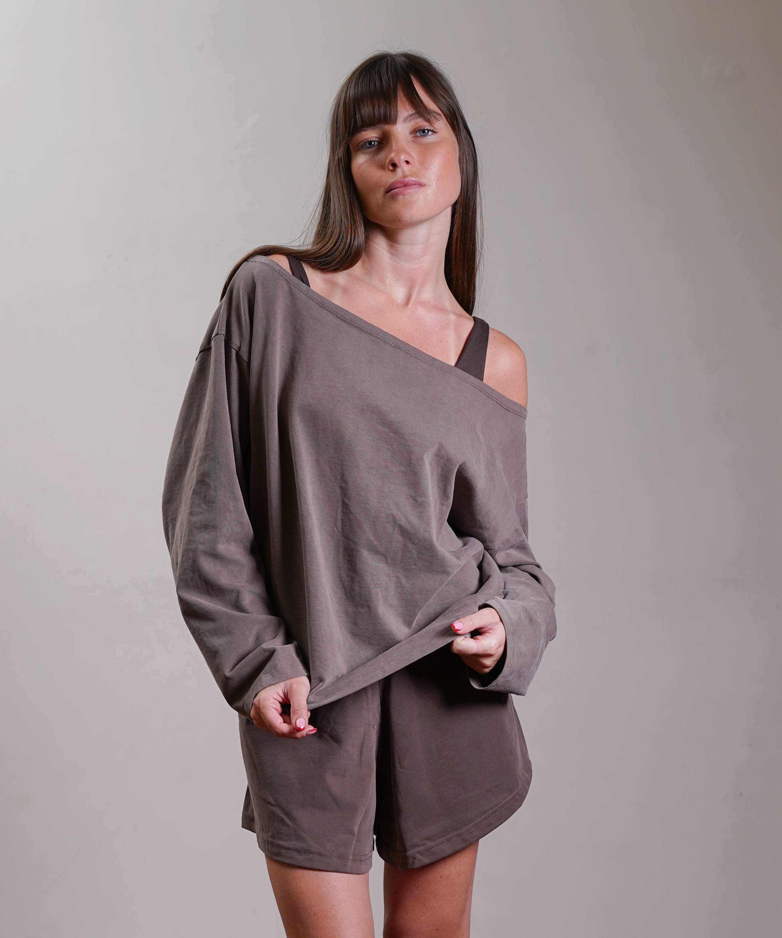 Oversized Off Shoulder Top 100% Cotton