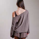 Oversized Off Shoulder Top 100% Cotton