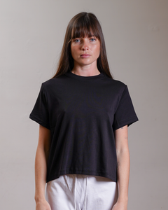 Boxy Short-Sleeve Tee 100% Cotton