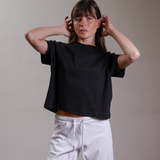 Boxy Short-Sleeve Tee 100% Cotton