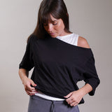 Off-Shoulder Jersey Slouch Top 100% Cotton