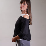 Off-Shoulder Jersey Slouch Top 100% Cotton