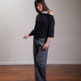 Off-Shoulder Jersey Slouch Top 100% Cotton