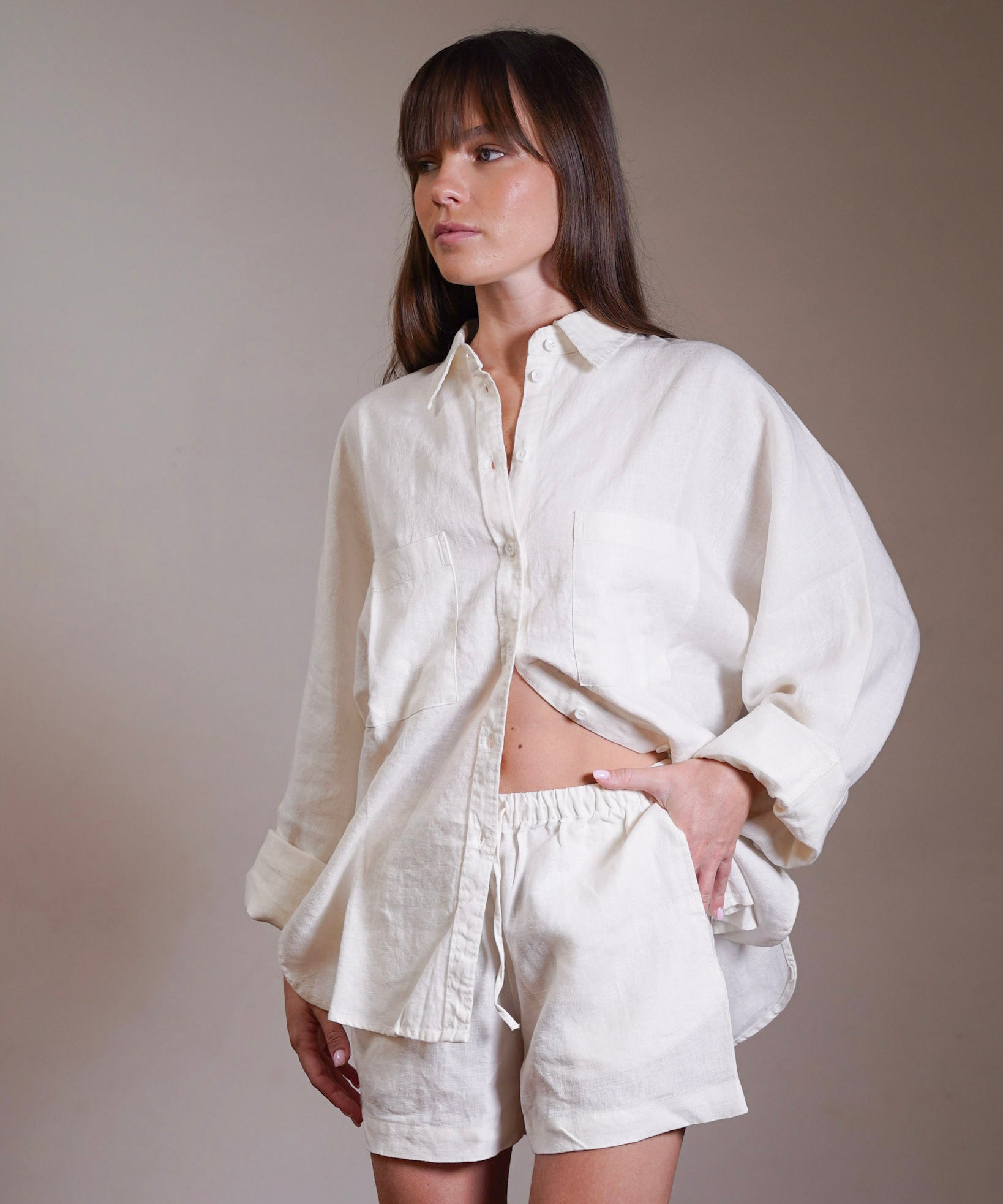 Oversized Button Shirt 100% Linen