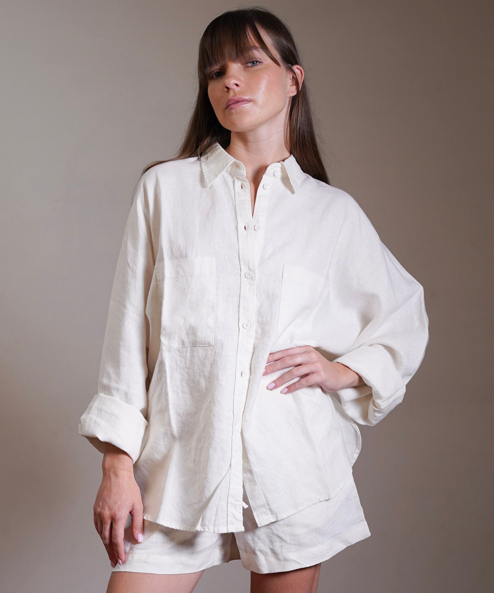 Oversized Button Shirt 100% Linen