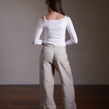 Pleated Linen Trousers 100% Linen