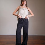 Pleated Linen Trousers 100% Linen