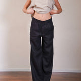 Pleated Linen Trousers 100% Linen