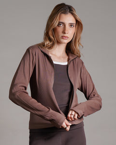 קרדיגן רוכסן 100% כותנה