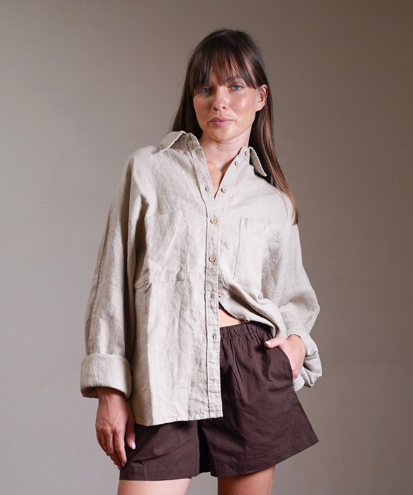 Oversized Button Shirt 100% Linen