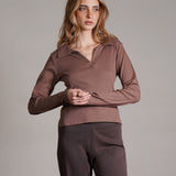 חולצת קולר ארוכה 100% כותנה