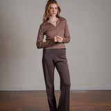 חולצת קולר ארוכה 100% כותנה