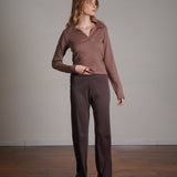 חולצת קולר ארוכה 100% כותנה