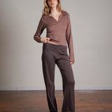 חולצת קולר ארוכה 100% כותנה