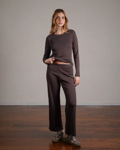 מכנס יוגה קרופ 100% כותנה