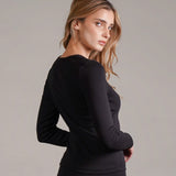 חולצת בייסיק ארוכה 100% כותנה