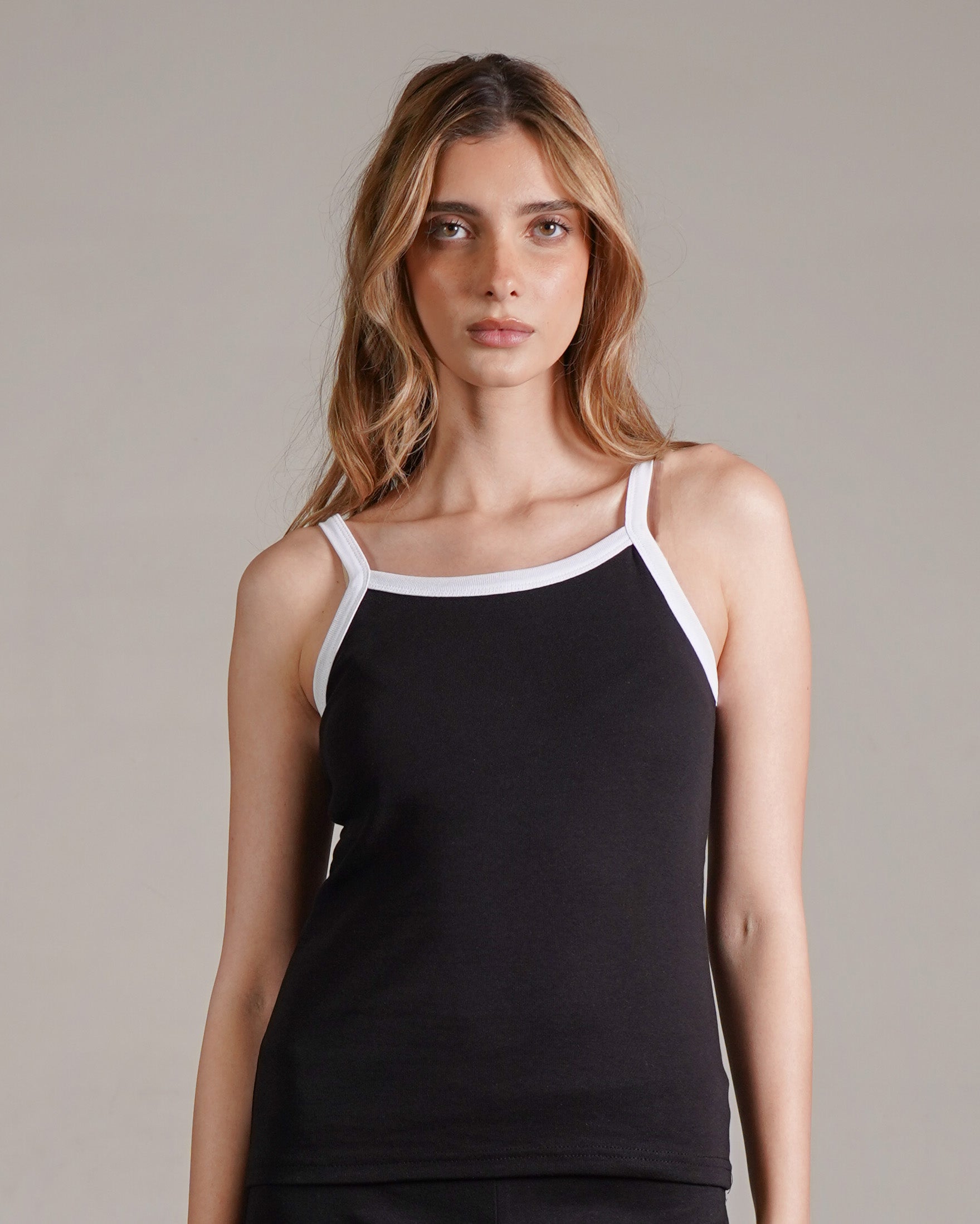 Ringer Cami Tank 100% Cotton – Uniform Apparel