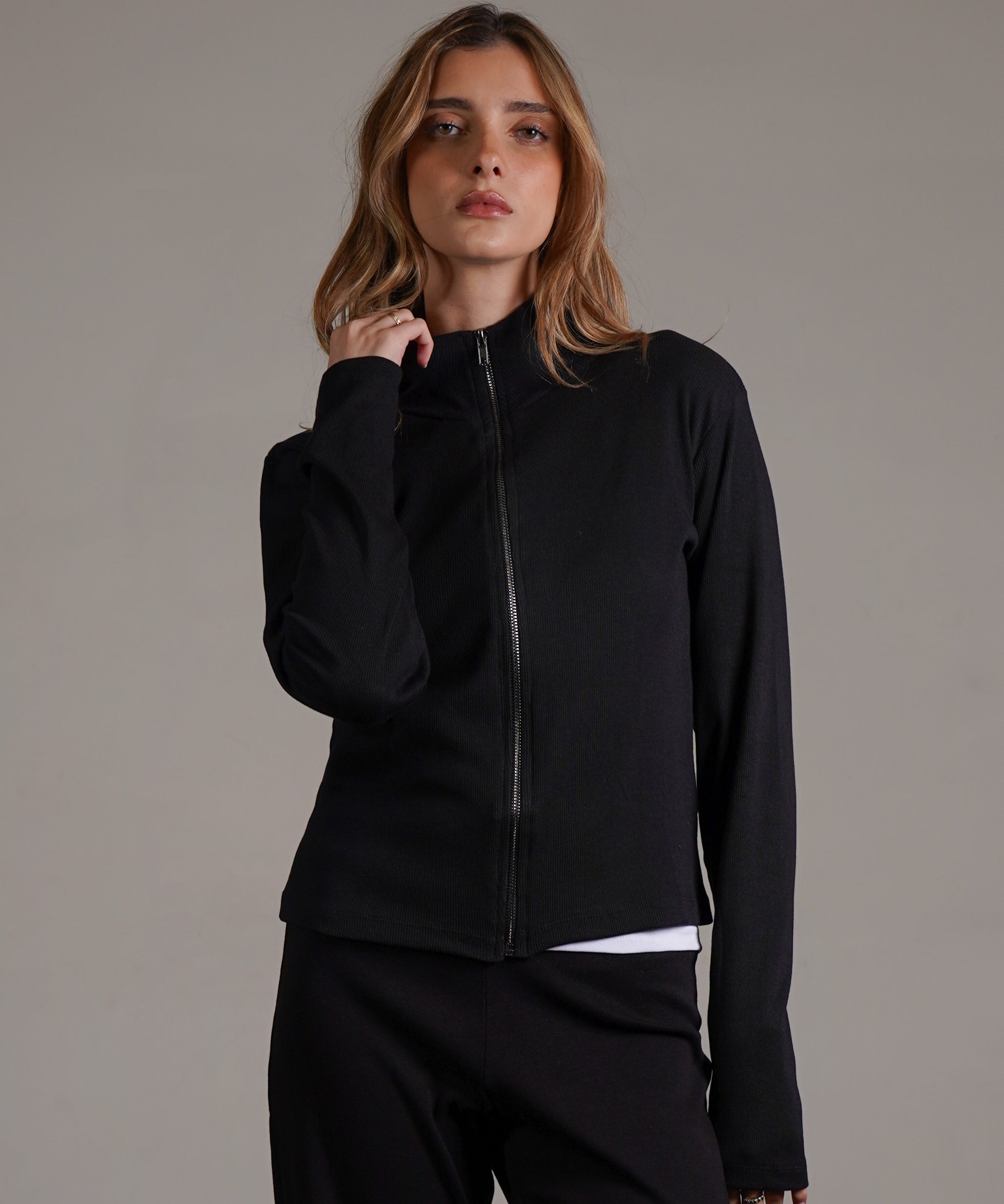 קרדיגן רוכסן 100% כותנה