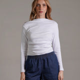 חולצה עם כיווצים 100% כותנה