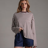 חולצת פסים שרוול ארוך 100% כותנה