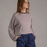 חולצת פסים שרוול ארוך 100% כותנה