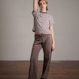 חולצת פסים שרוול קצר 100% כותנה