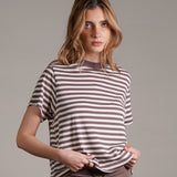 חולצת פסים שרוול קצר 100% כותנה