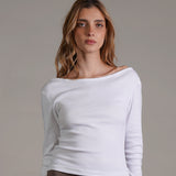 חולצת אוף שולדר שרוול ארוך 100% כותנה