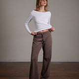 חולצת אוף שולדר שרוול ארוך 100% כותנה